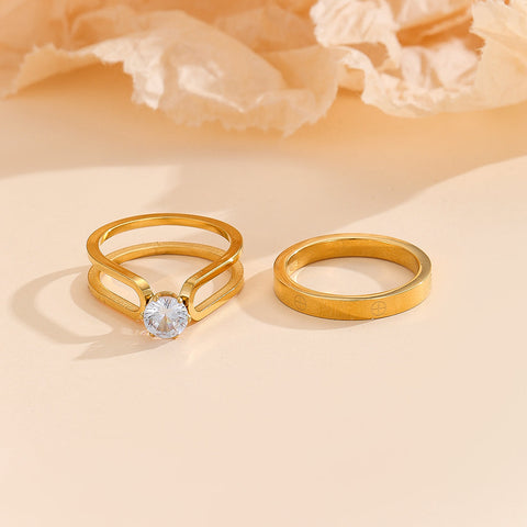 Best Buy™ Elegant Golden Dou Halo Ring