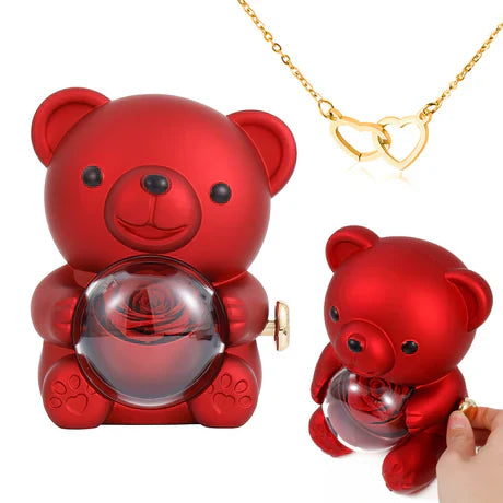 Best Buy™ Eternal Rose Bear with Engraved Pendant
