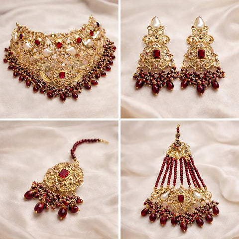 Best Buy™  Hand Made Rajwadi Bridal Set-06 (Maroon)
